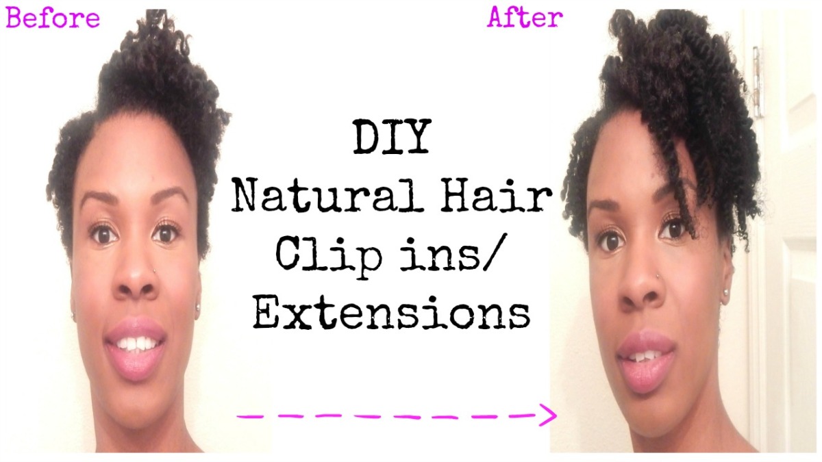 DIY Natural Hair Clip Ins/ Extensions ( 4B/4C Tapered TWA 